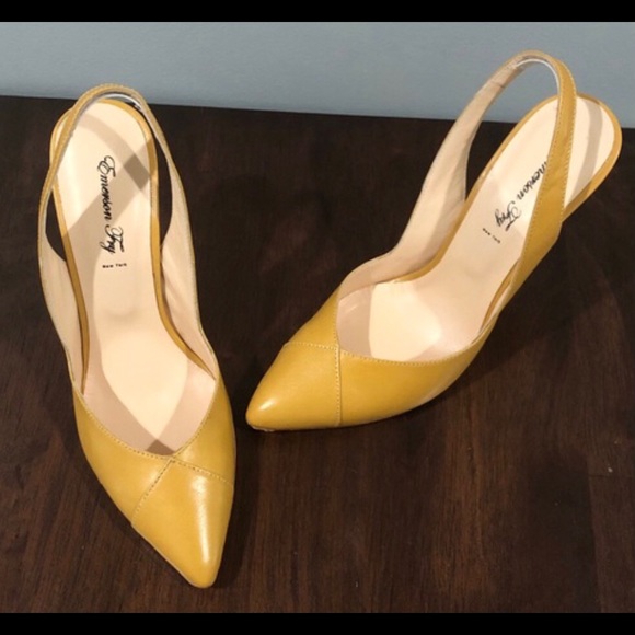 Emerson Fry | Mustard Slingback Pumps Heels 38 - Picture 6 of 8
